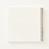 Monogram Classic Elegant Minimal Ivory Sketchbook Notizblock (Rückseite)