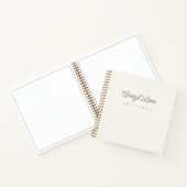 Monogram Classic Elegant Minimal Ivory Sketchbook Notizblock (Innenseite)