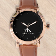 Monogram Classic Elegant Minimal Schwarz und Weiß