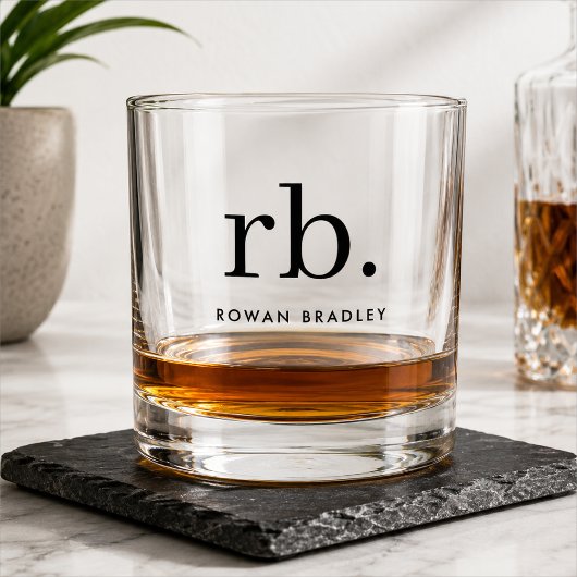 Monogram Classic Elegant Minimal Stilvoll Whiskyglas