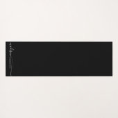 Monogram Classic Elegant Minimal White Black Yogamatte (Rückseite (Horizontal))