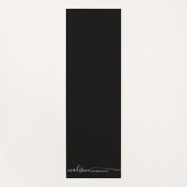 Monogram Classic Elegant Minimal White Black Yogamatte (Vorderseite)