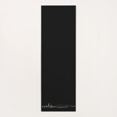Monogram Classic Elegant Minimal White Black Yogamatte (Rückseite)