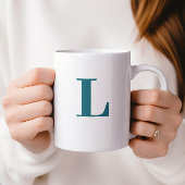 Monogram Classic Elegant Minimal Zwei-Tone-Kaffee Kaffeetasse