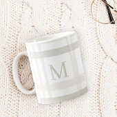 Monogram Classic Elegant Minimaler Karierter Name Kaffeetasse