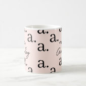 Monogram Classic Elegant Muster für Niedliche Skri Kaffeetasse (Mittel)