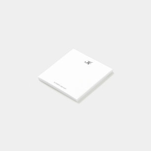 Monogram Classic Elegant Postit Notes Post-it Klebezettel
