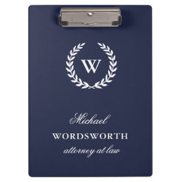 Monogram Classic Elegante Berufliche Zwischenablag Klemmbrett