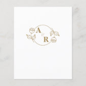Monogram Classic elegante Hochzeitseinladung (Rückseite)