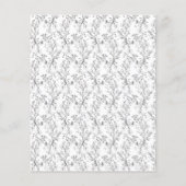 Monogram Classic Florals Budget Hochzeitseinladung (Rückseite)