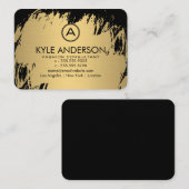 Monogram Classic Gold Lux gebürstet Visitenkarte (Vorne/Hinten)