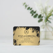 Monogram Classic Gold Lux gebürstet Visitenkarte (Stehend Vorderseite)