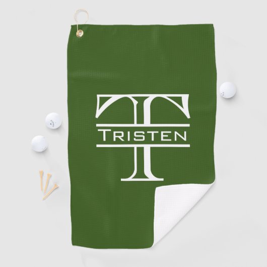 Monogram Classic Golf Golfers Gift Golfhandtuch (Insitu)