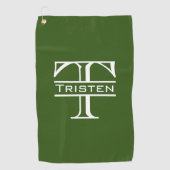 Monogram Classic Golf Golfers Gift Golfhandtuch (Vorderseite)