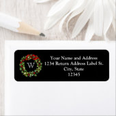 Monogram Classic Holly Wreath Custom Christmas (Insitu)