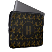 Monogram Classic Imitate Gold Foil Enten Laptopschutzhülle (Vorne Rechts)