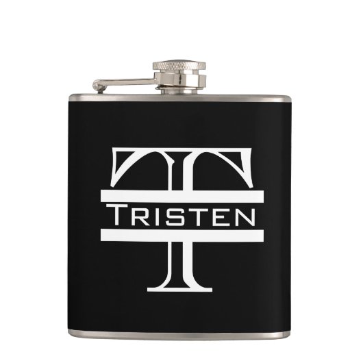 Monogram Classic Initial Modern Flachmann (Vorderseite)