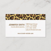 Monogram Classic Leopard Print Rockabilly Muster Visitenkarte (Rückseite)