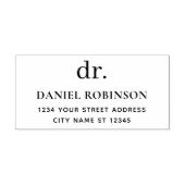 Monogram Classic Minimal Initials Return Address Gummistempel (Prägung)