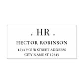 Monogram Classic Minimal Initials Return Address Permastempel (Design)