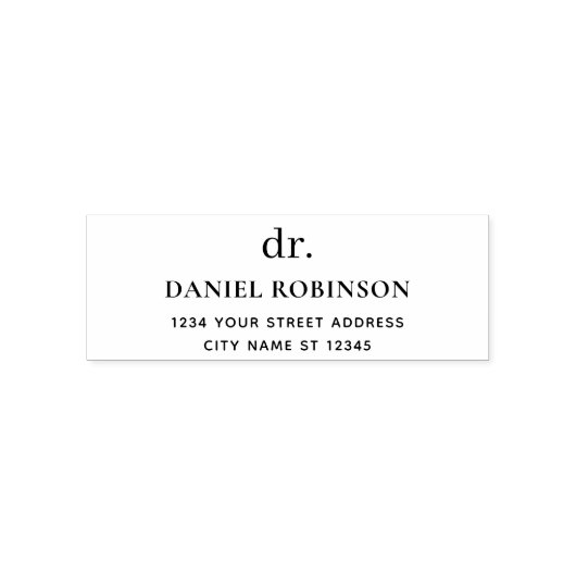 Monogram Classic Minimal Initials Return Address Permastempel (Design)