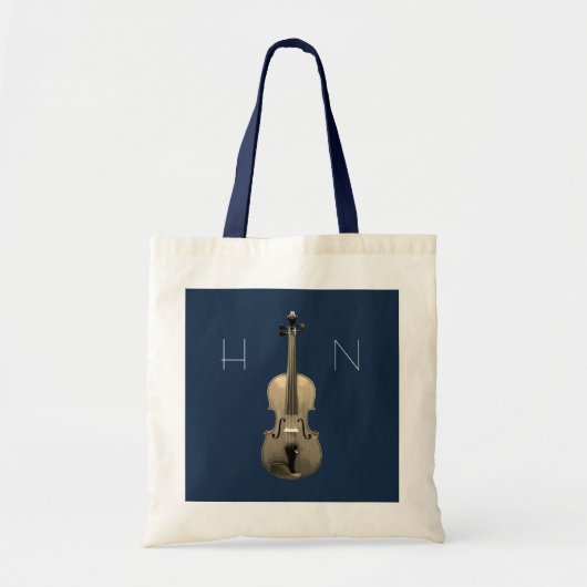 Monogram Classic Music Violin Navy Blue Tragetasche (Vorne)