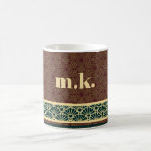 Monogram Classic Red Green Kikkou Muster Kaffeetasse (Mittel)