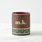 Monogram Classic Red Green Kikkou Muster Tasse (Zentrum)