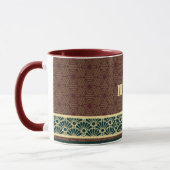 Monogram Classic Red Green Kikkou Muster Tasse (Links)