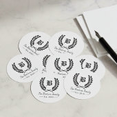 Monogram Classic Round Stickers, kundenspezifische Runder Aufkleber