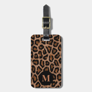 Monogram Classic Schwarz / Brauner Leopardenflecke Gepäckanhänger
