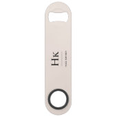 Monogram Classic Simple Modern Blush Pink Speed Flaschenöffner (Vorderseite)