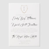 Monogram Classic Timeless Wedding Einladung (Vorderseite)