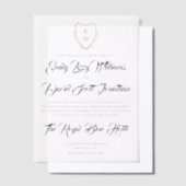 Monogram Classic Timeless Wedding Einladung (Versetzt)