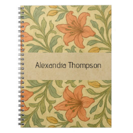 Monogram classic William Morris Rustic vintage Notizblock