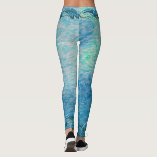 Monogram Cloudy Fog & Wave 0916 Leggings (Rückseite)