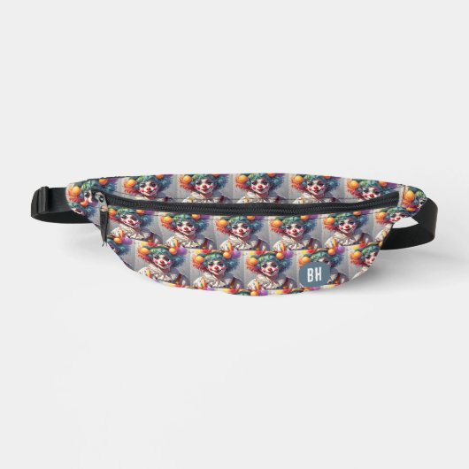 Monogram-Clowns für benutzerdefinierte Initialen Bauchtasche (Vorderseite)