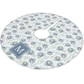 Monogram Coastal Crab Christmas Lights Polyester Weihnachtsbaumdecke (Schrägansicht)