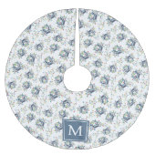 Monogram Coastal Crab Christmas Lights Polyester Weihnachtsbaumdecke (Vorderseite)