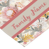 Monogram Coastal Floral Kurzer Tischläufer (Ecke)