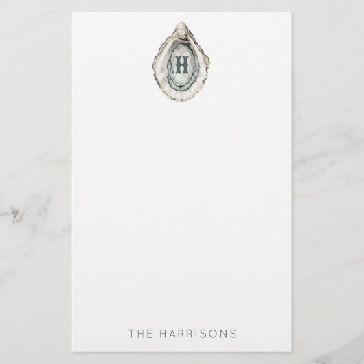 Monogram Coastal Oyster Briefpapier (Vorderseite)