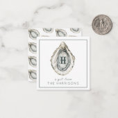 Monogram Coastal Oyster Mitteilungskarte (Vorderseite/Rückseite Beispiel)
