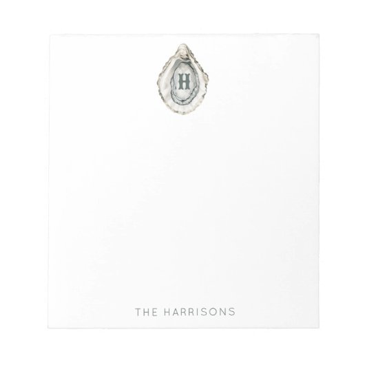 Monogram Coastal Oyster Notizblock (Vorderseite)