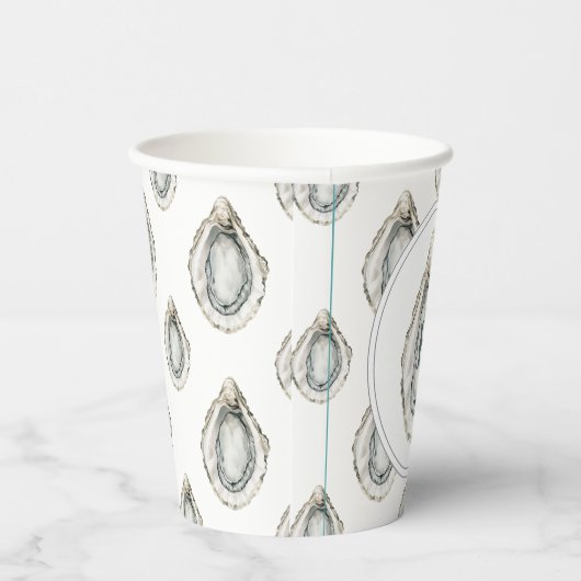 Monogram Coastal Oyster Pappbecher (Rechts)