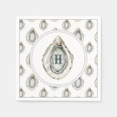 Monogram Coastal Oyster Serviette (Vorderseite)