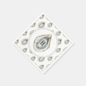 Monogram Coastal Oyster Serviette (Ecke)