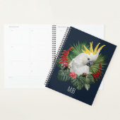 Monogram Cockatoo Bird Tropical Blume Stilvoll Planer (Anzeige)