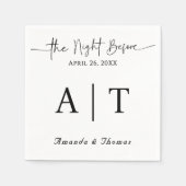 Monogram Cocktail Paper Napkin Serviette (Vorderseite)