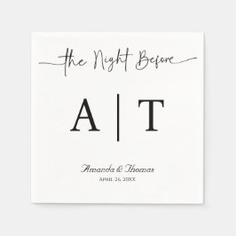 Monogram Cocktail Paper Napkin Serviette