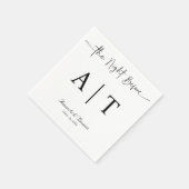 Monogram Cocktail Paper Napkin Serviette (Ecke)